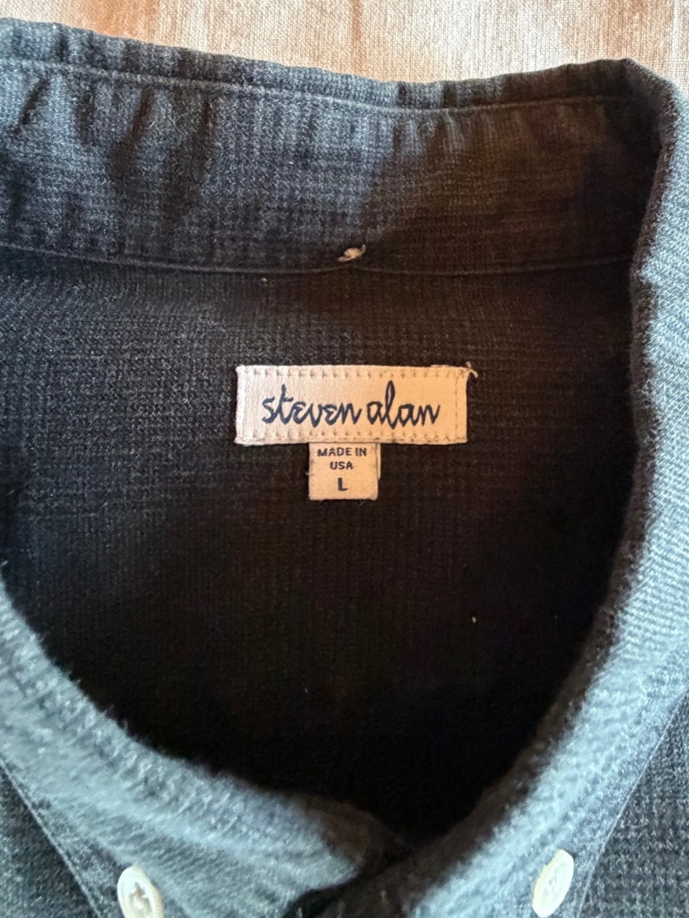 Vintage Steve Alan button down, brushed cotton, Large